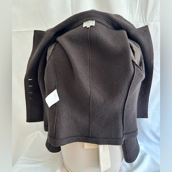 ARMANI Collezioni Black Front Button 100% wool Blazer made in Italy Size 10 - Picture 14 of 14